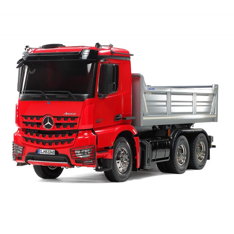 TAMIYA 56361 Mercedes-Benz Actros 3348 6x4 Tipper Truck Red Cab & Silver Bed Edition