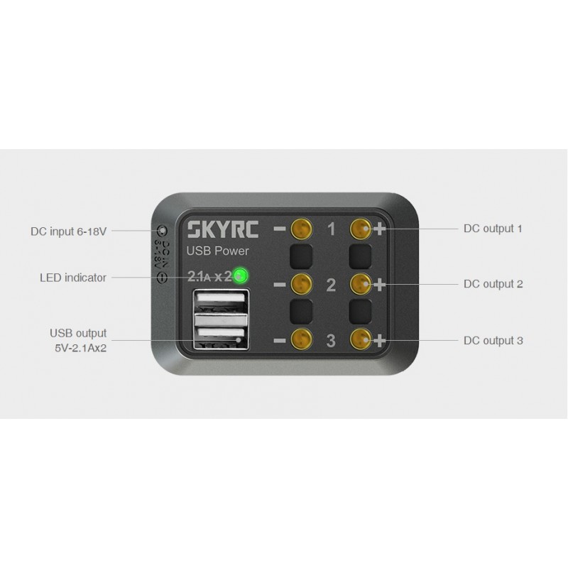 SkyRC SK-600114-01 DC Power Distribution - Banana Connector