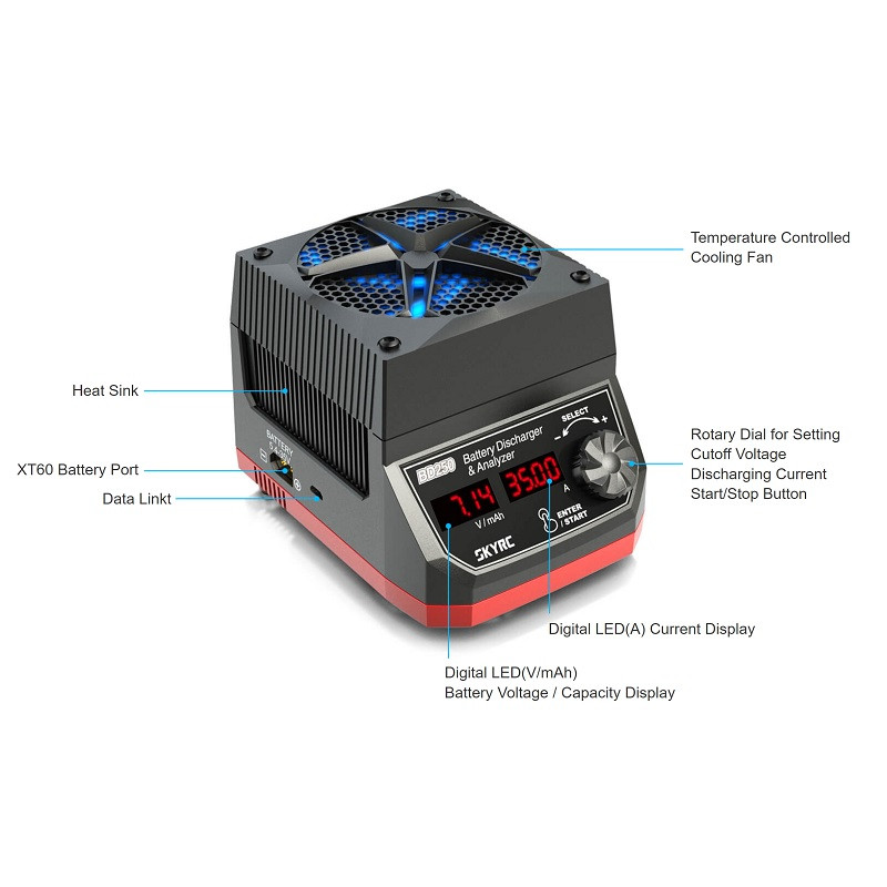 SkyRC SK-600133 BD250 Battery Discharger Analyser