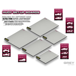 HUDY 108501 1:8th On Road Setup Board- Lightweight - Grey