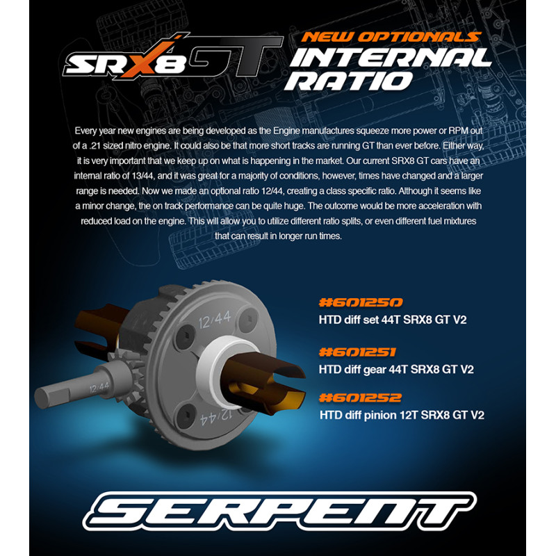 SERPENT 601251 HTD Differential Ring Gear 44T V2