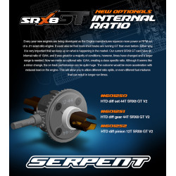 SERPENT 601252 HTD Differential Pinion Gear 12T V2