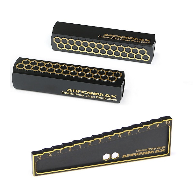ARROWMAX Droop Blocks (20mm) + Droop Gauge -3 to 10mm (20mm)