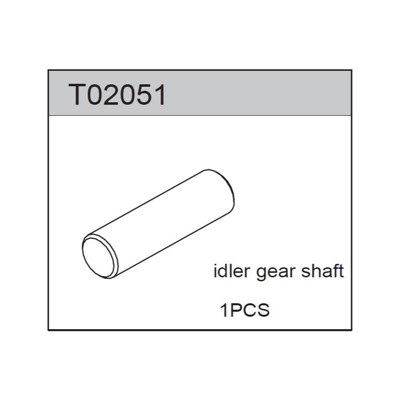 Team C T02051 Idler Gear Shaft