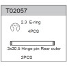 Team C T02057 Rear-Outer Hinge Pin 3 x 30.5mm (2)