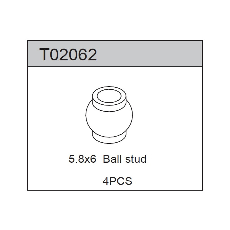 Team C T02062 Ball Stud 5.8 x 5.8mm (4)