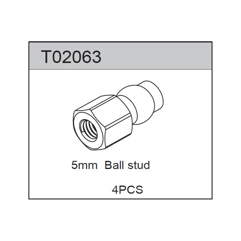 Team C T02063 Ball Stud 5.0 x 11.2mm (4)