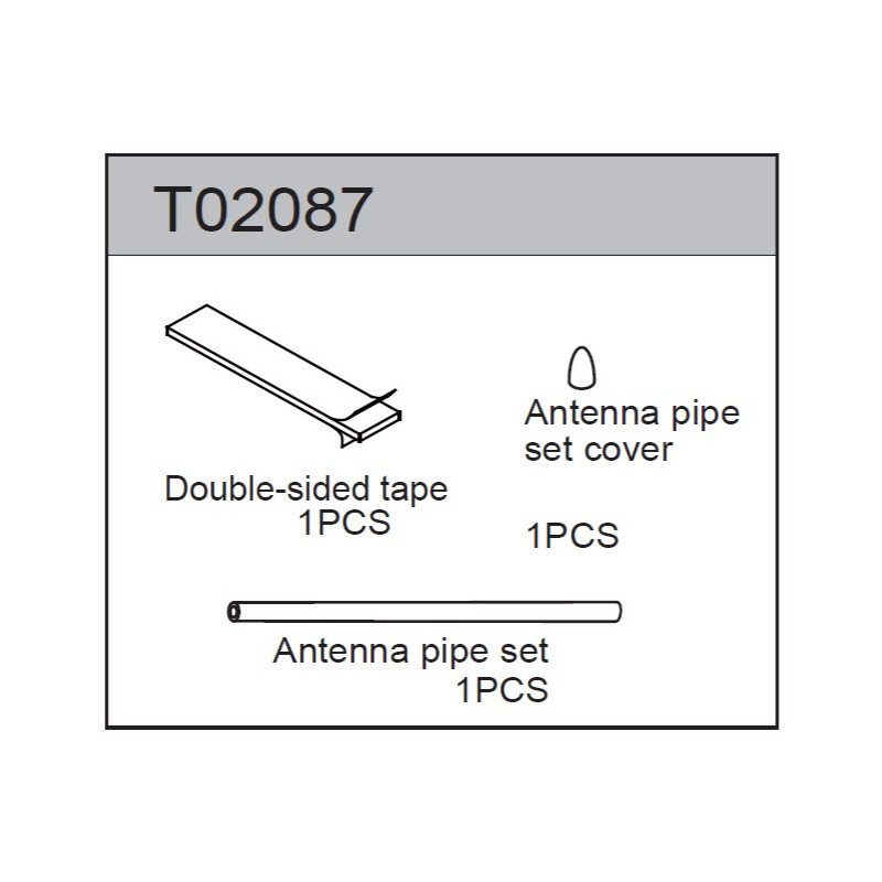 Team C T02087 Double Sided Tape & Antenna Tube
