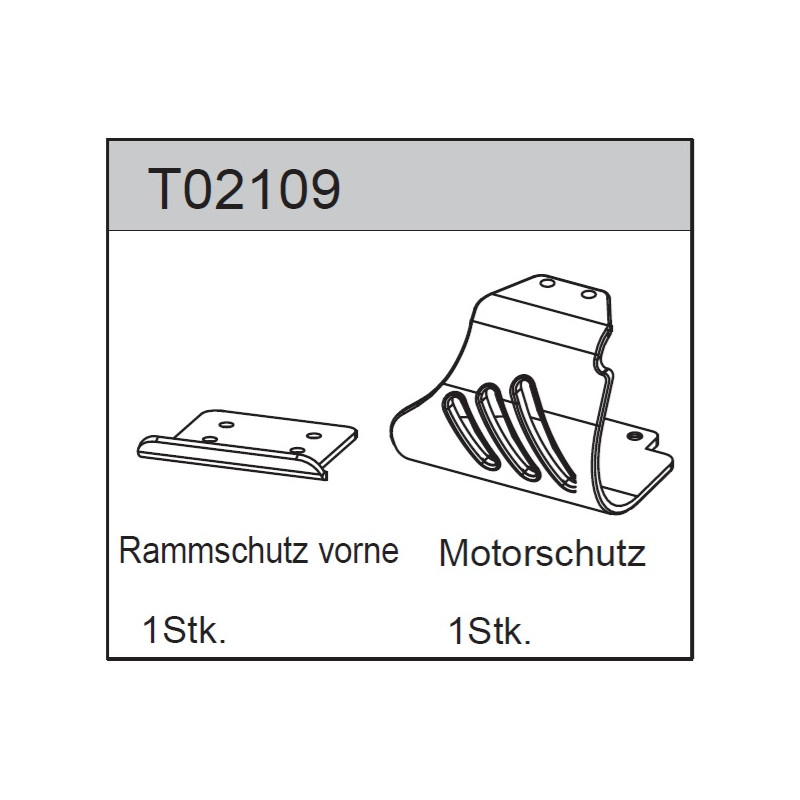 Team C T02109 Front Bumper + Motor Guard