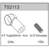 Team C T02113 Ball End 4.8mm + Grub Screw (3)