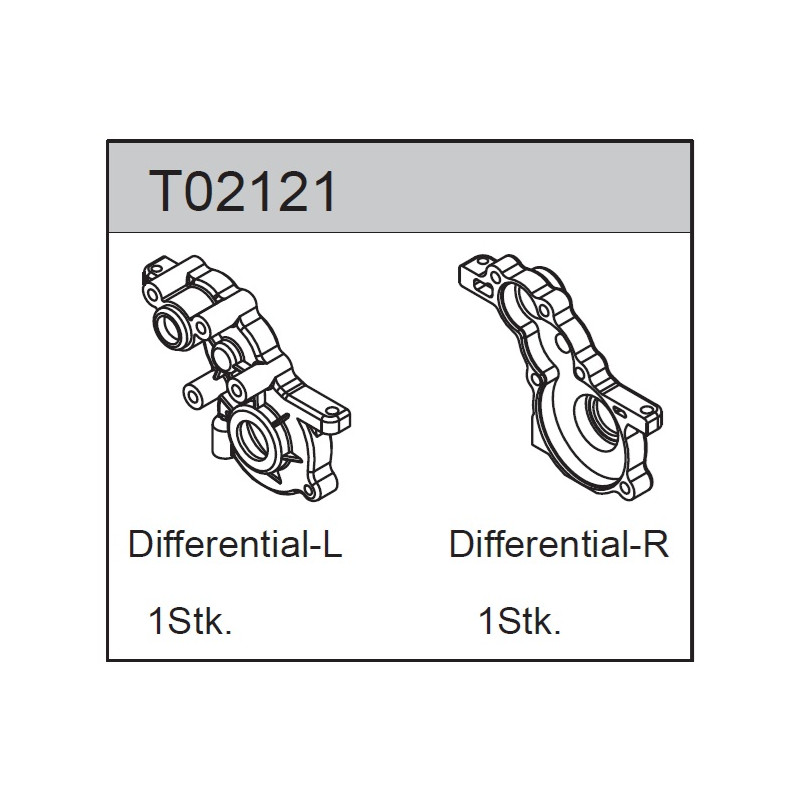 Team C T02121 Differential Gear Box Case (2)