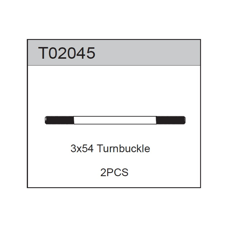 Team C T02045 Turnbuckle 3x54mm (2)