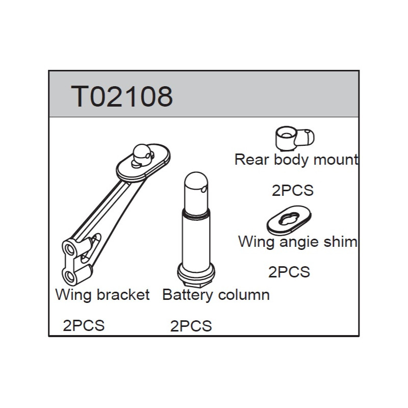 Team C T02108 Wing Mount set