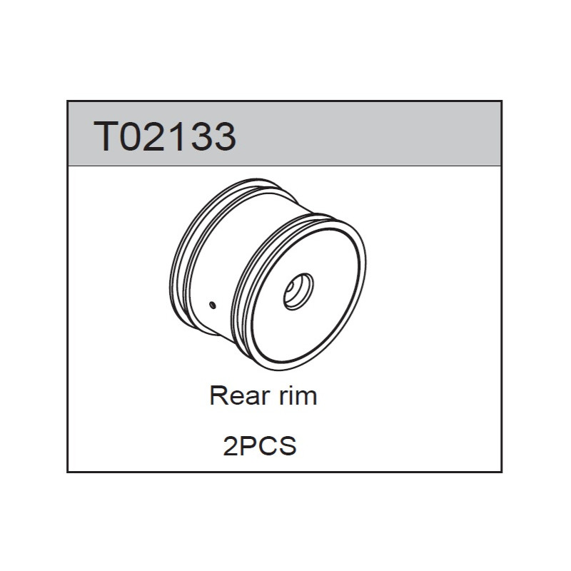 Team C T02133 Rear White Rim (2)
