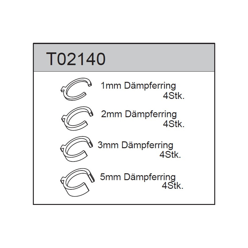Team C T02165 Shock Spring Adjuster Ring Set (16)
