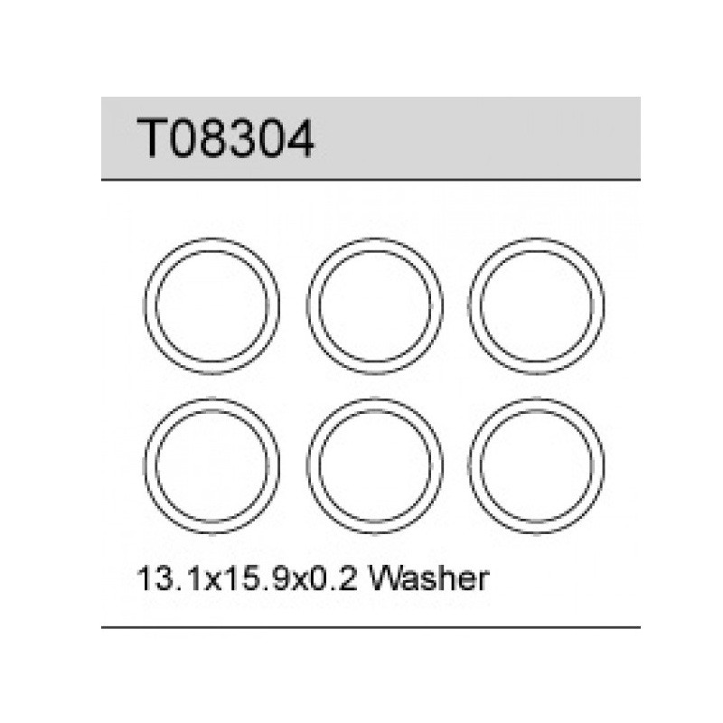 Team C T08304 Shim 13.2x16x0.2mm (6)