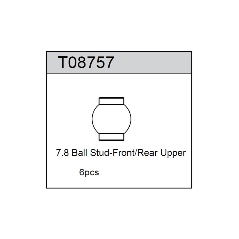 Team C T08757 Ball Stud 7.8mm (6)