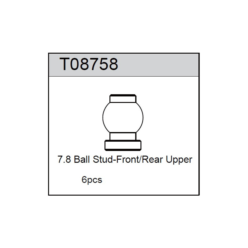 Team C T08758 Ball Stud 7.8mm (6)