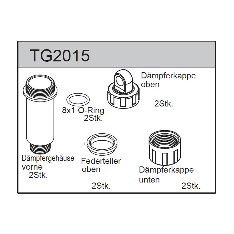 Team C TG2015 Front Shock Case Set