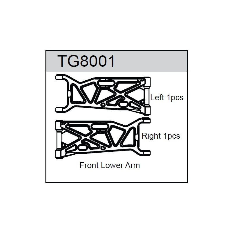 Team C TG8001 Front Lower Arm (2)