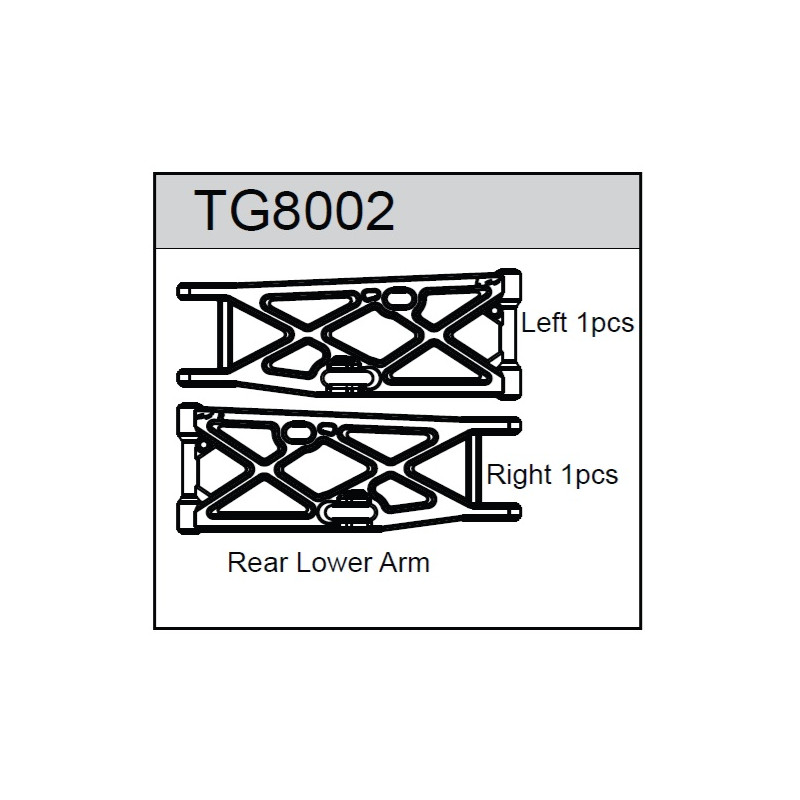 Team C TG8002 Rear Lower Arm (2)