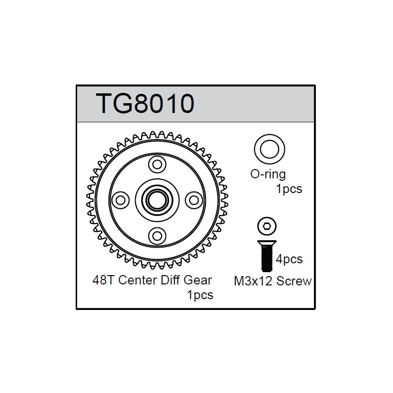 Team C TG8010 48T Centre Differential Gear