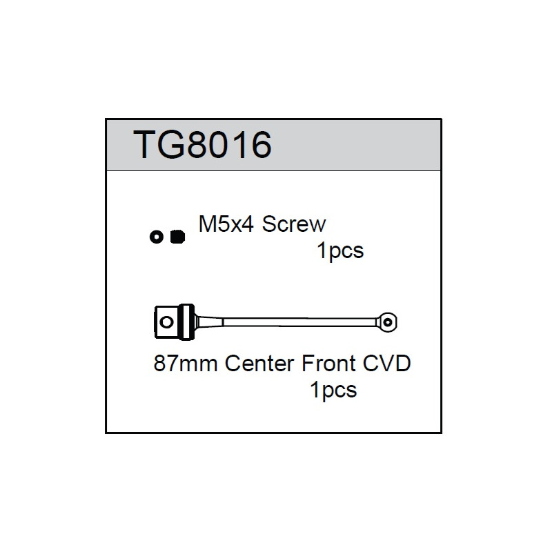 Team C TG8016 Centre-Front CVD Shaft
