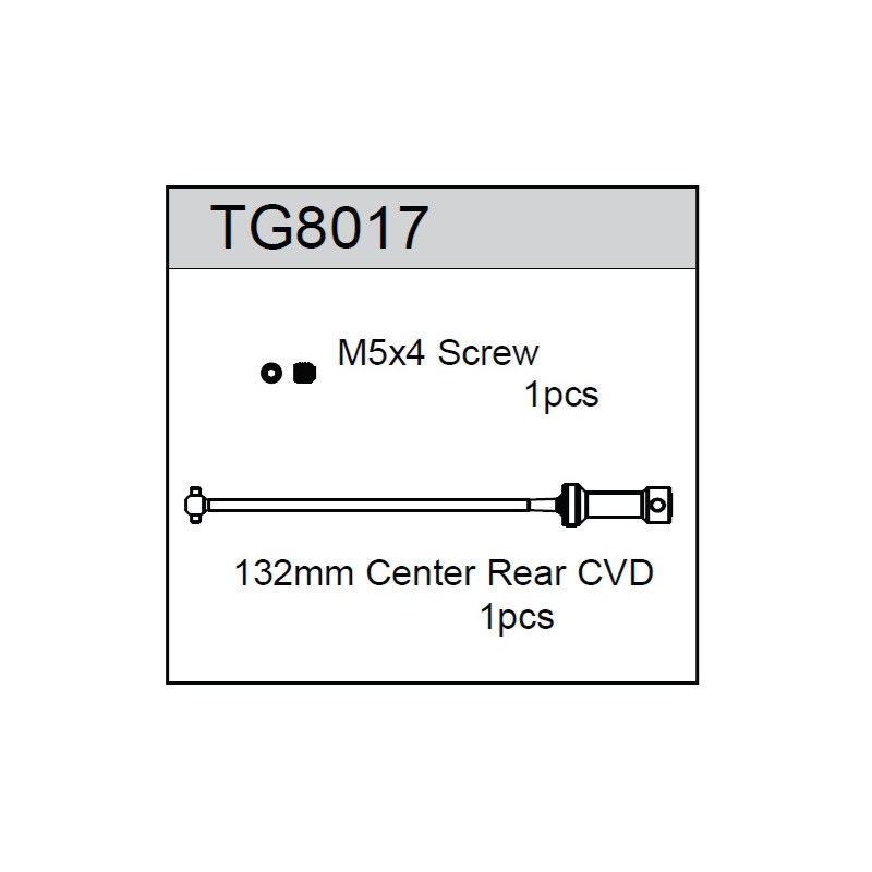Team C TG8017 Centre-Rear CVD Shaft