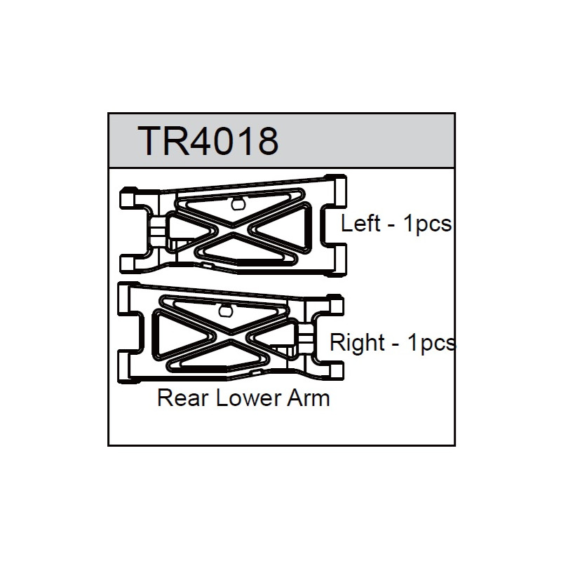 Team C TR4018 Rear Lower Arm (2)