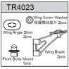 Team C TR4023 Front Body Mount + Wing Bracket