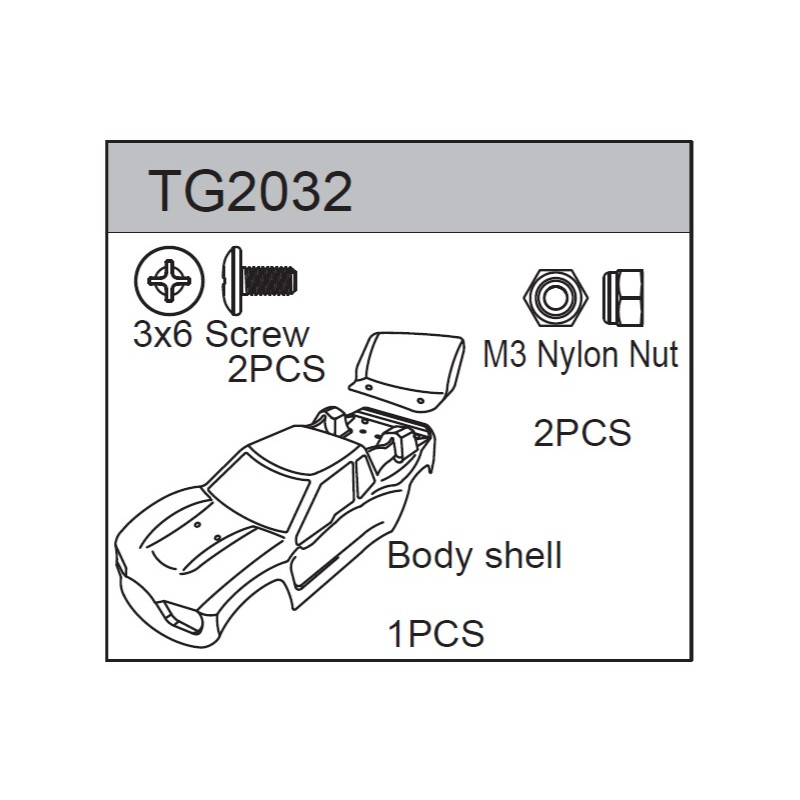 Team C TG2032 Pre-Painted Body