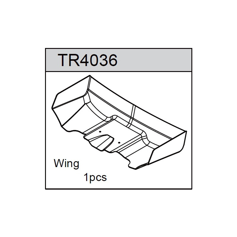 Team C TR4036 Pre-Painted Rear Wing