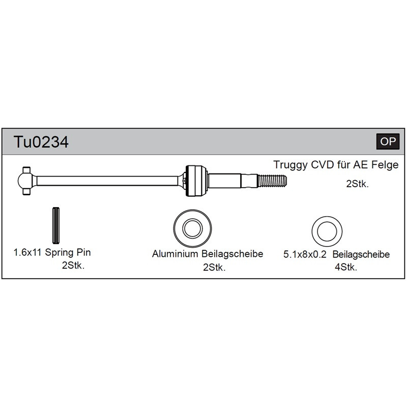 Team C TU0234 CVD Set AE Rim - Truggy (2)