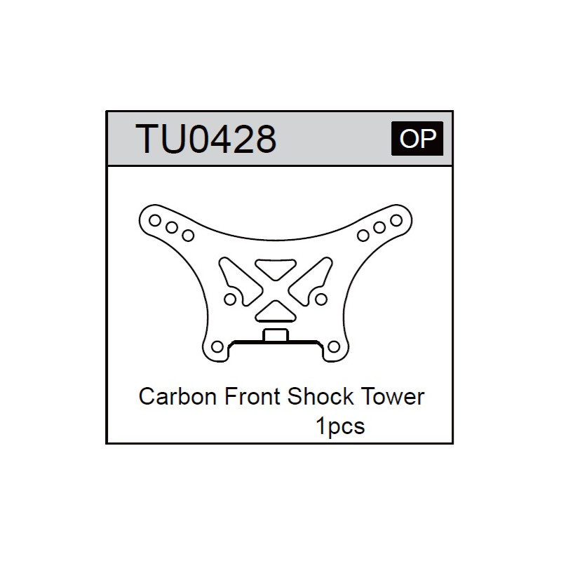 Team C TU0428 Carbon Fibre Front Shock Tower