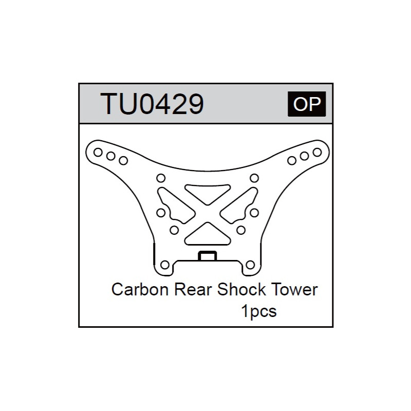 Team C TU0429 Carbon Fibre Rear Shock Tower