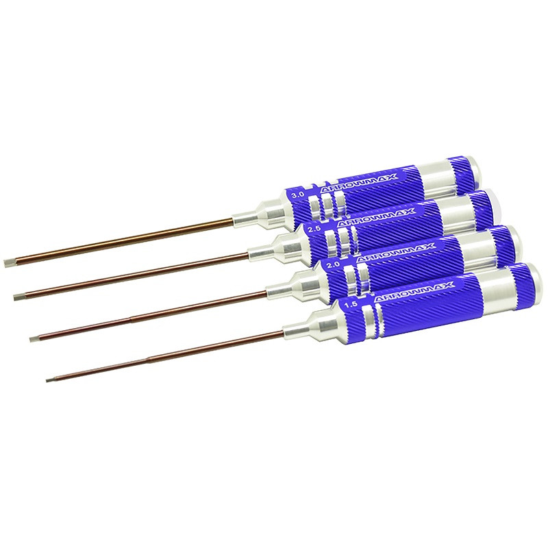 ARROWMAX AM-110991 1.5, 2.0, 2.5 & 3.0 x 120mm Metric Allen Wrench
