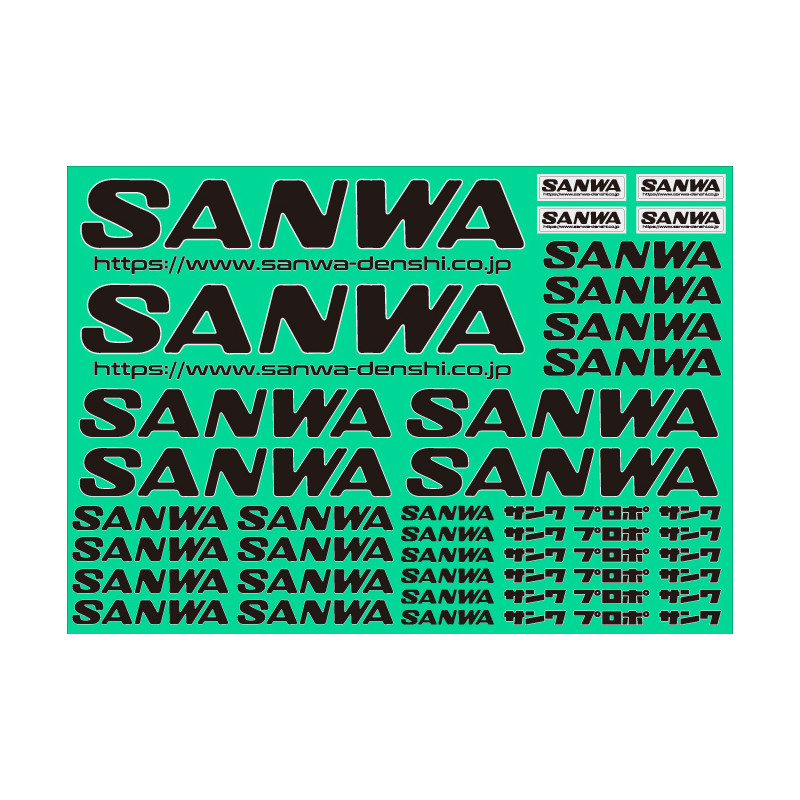 SANWA 107A90535A Decal Sheet V2 - Black