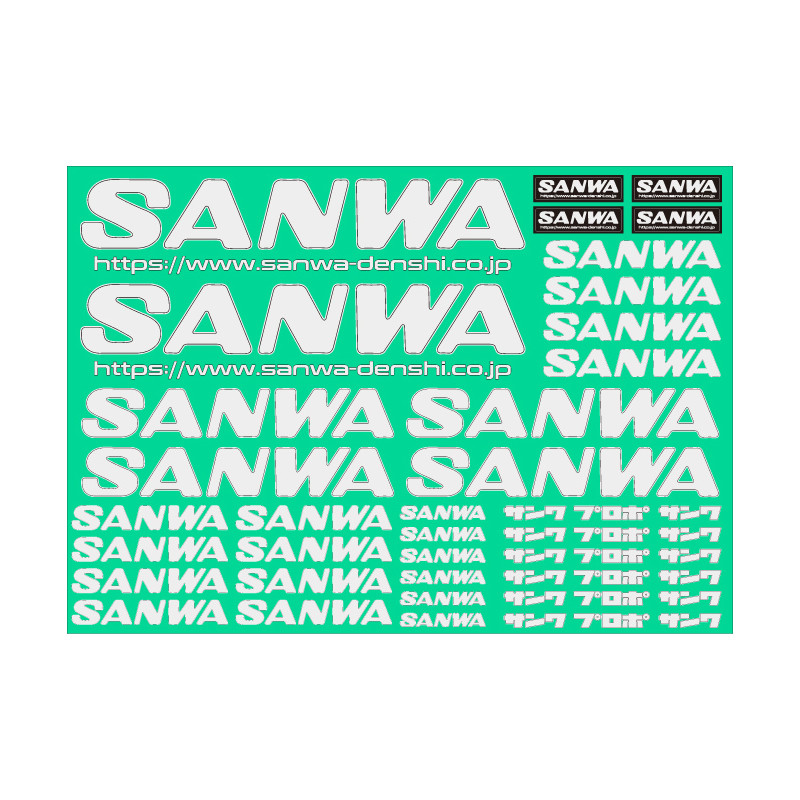 SANWA 107A90536A Decal Sheet V2 - White