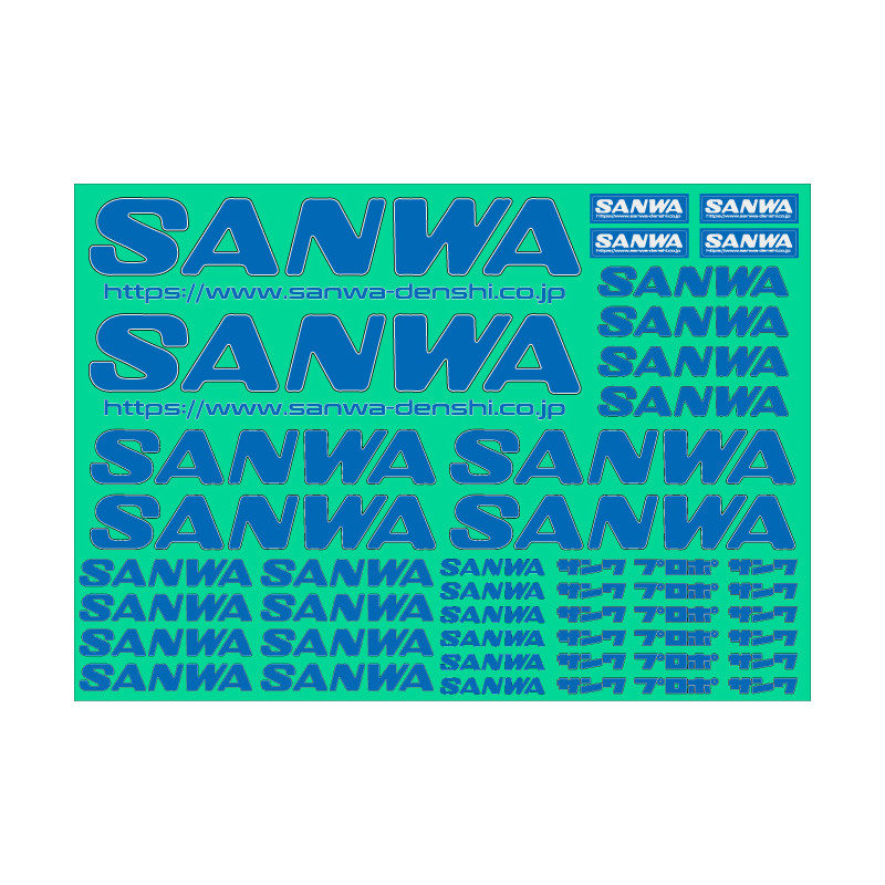 SANWA 107A90537A Decal Sheet V2 - Blue
