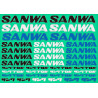 SANWA 107A90538A Decal Sheet V2 - Black, White & Blue