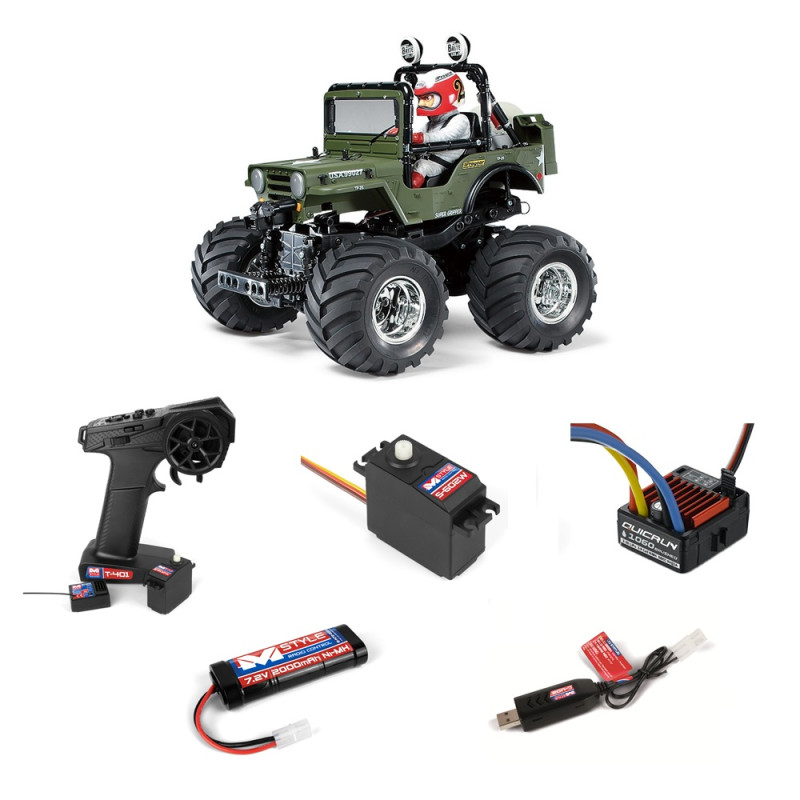 TAMIYA 58242 Wild Willy 2 + Bundle Kit
